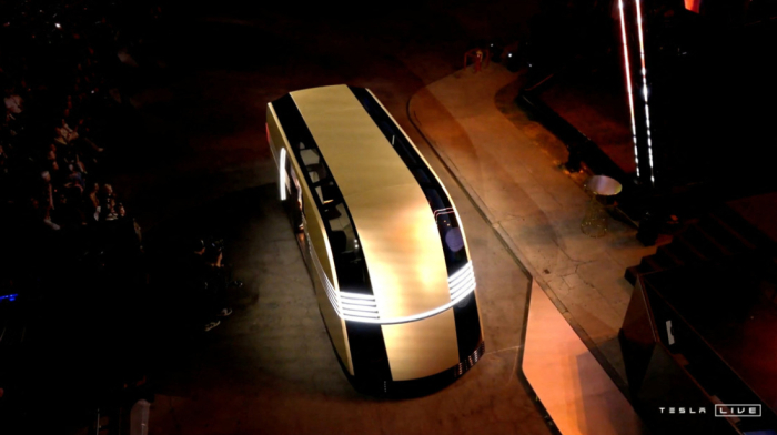 Elon Musk unveils two-door robotaxi