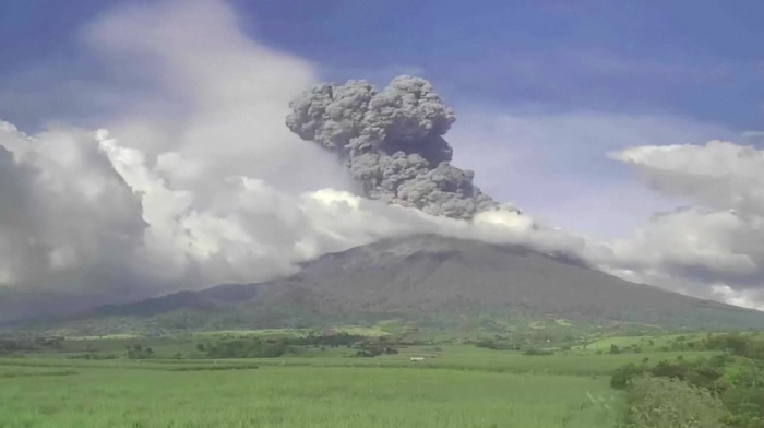 Volcano eruption in Philippines Mount Kanlaon