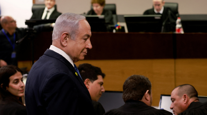 Netanyahu arrives for the second day of his trial