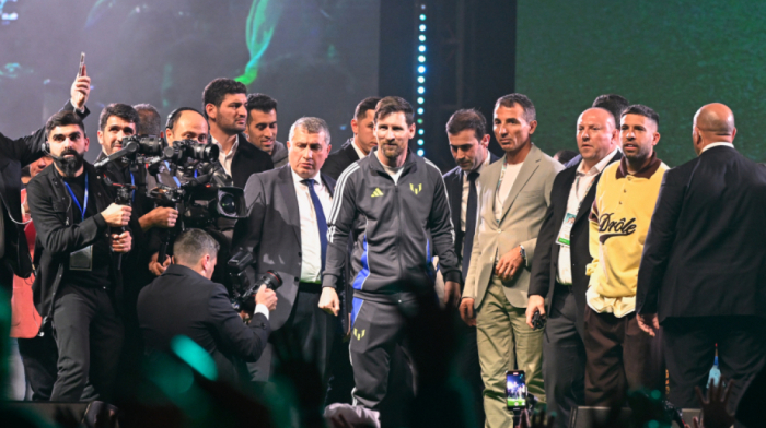 Lionel Messi and football legends visit Baku