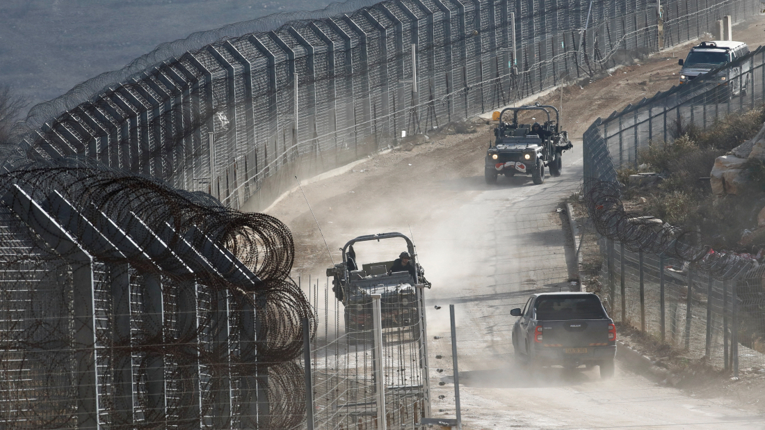 Israeli troops operates in buffer zone  between Syria and the Golan Heights