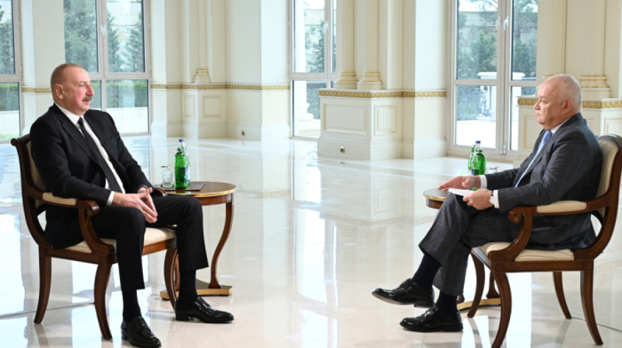 President Ilham Aliyev interviewed by Dmitry Kiselev, Director General of “Rossiya Segodnya”