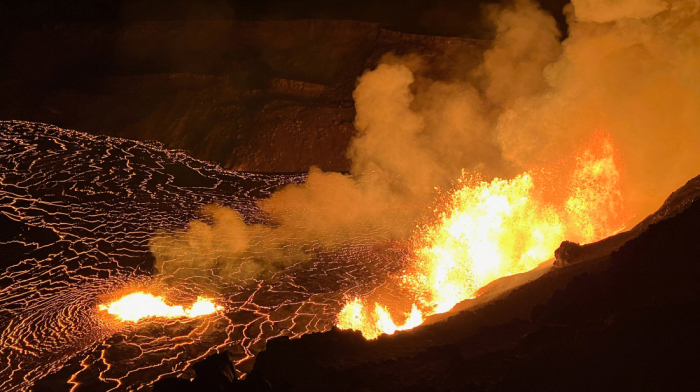 Lava erupts from Hawaii's Kilauea