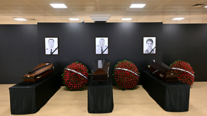 Tribute ceremony for deceased AZAL crew members