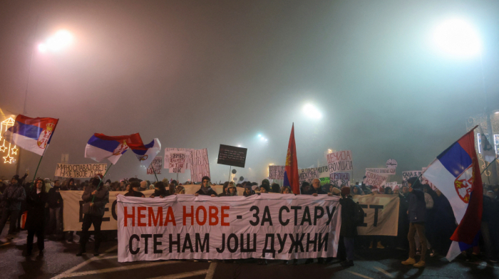 Serbia marks New Year with anti-government protests