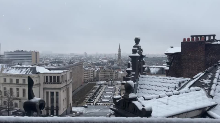 Snow and Cold Weather Sweep Across Belgium