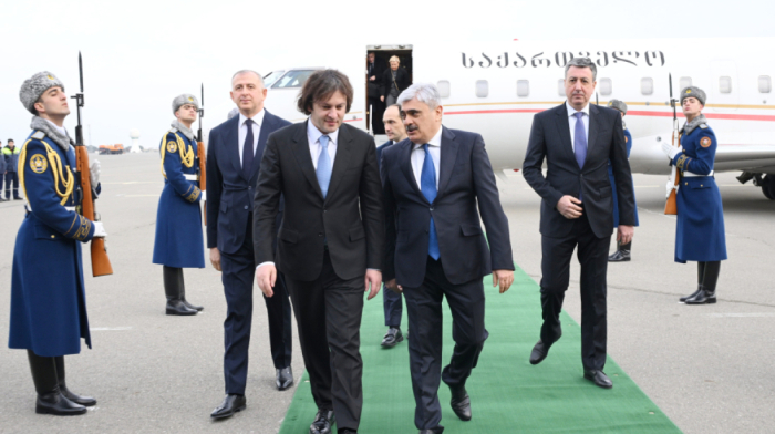 Georgian Prime Minister Irakli Kobakhidze arrives in Azerbaijan