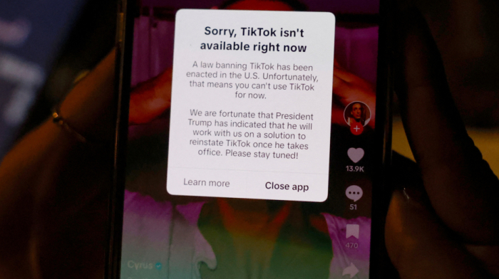 TikTok goes dark for US users