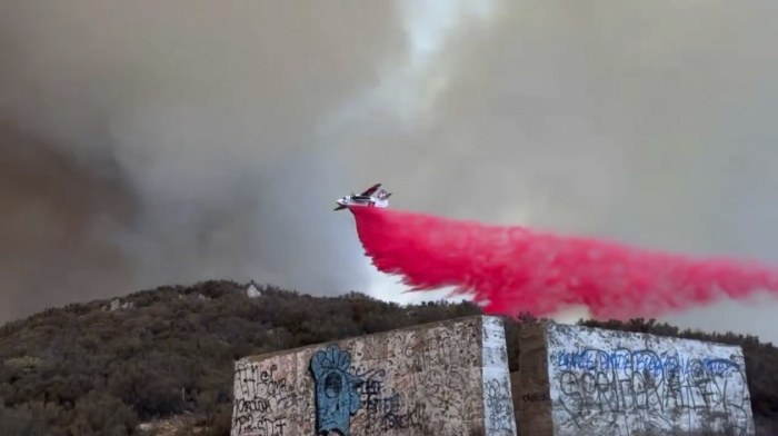 A major wildfire breaks out near the US-Mexico border in San Diego