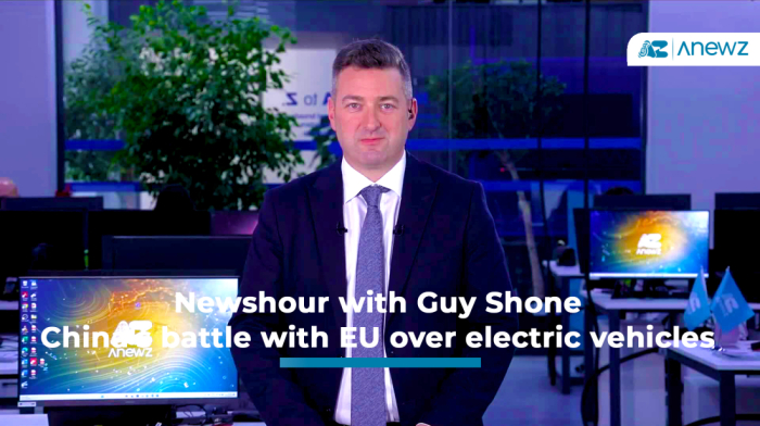 Newshour with Guy Shone - China's battle with EU over electric vehicles