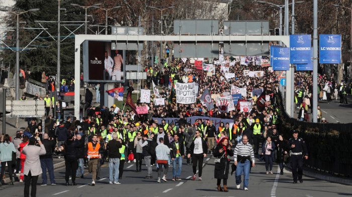 Students stage 24-hour blockade in Belgrade over Novi Sad station tragedy