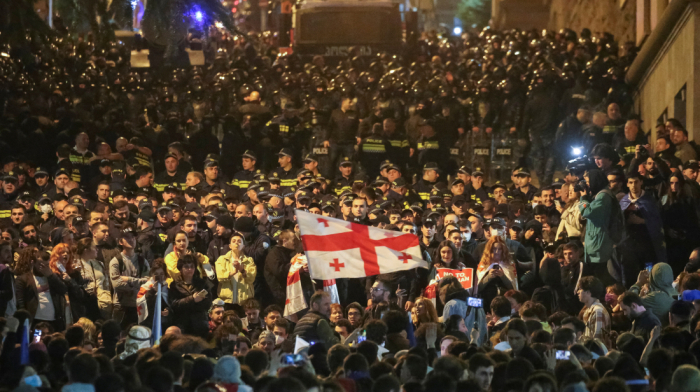 Georgian parliament opens amid protests, opposition boycott