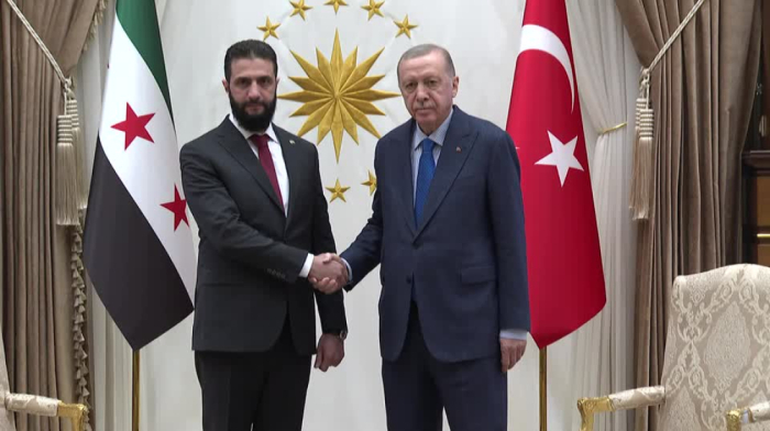 Syria's Al-Sharaa Meets with Turkish President Erdogan to Discuss Defense Pact