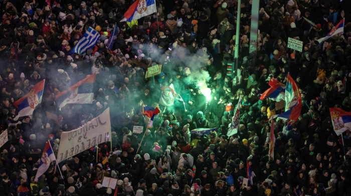 Students Lead Massive Protest in Serbia Over Deadly Railway Disaster