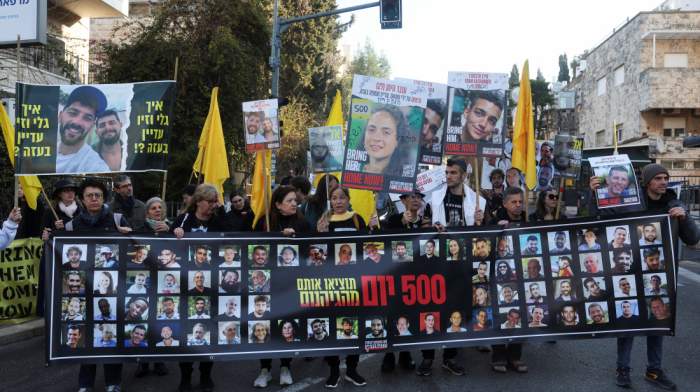Israeli hostage families mark 500 days of captivity