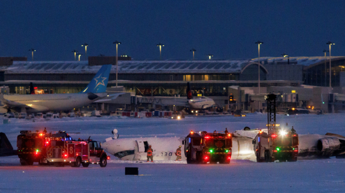 Delta Jet overturns on Toronto landing, 18 injured amid strong winds