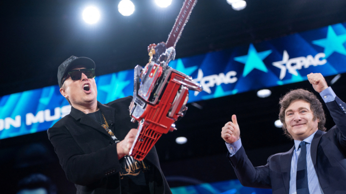 Musk Waves Chainsaw at CPAC