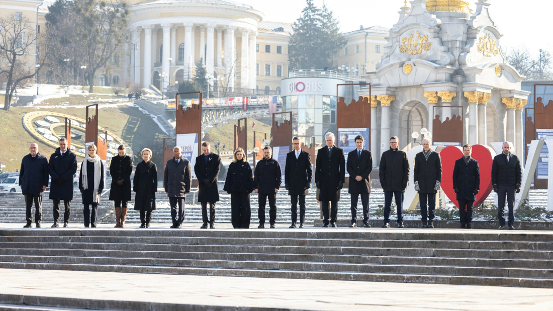 Leaders arrive in Kyiv for third anniversary of war