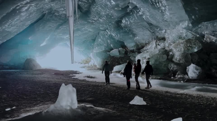 Melting Swiss Glacier produces beautiful Caves