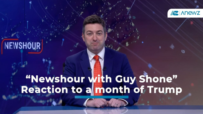 Newshour with Guy Shone - Reaction to a month of Trump