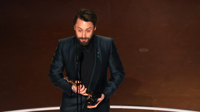 Kieran Culkin takes home first Oscar for A Real Pain