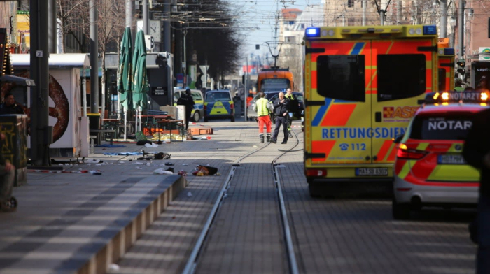 One dead after car drives into crowd in German city of Mannheim, police say