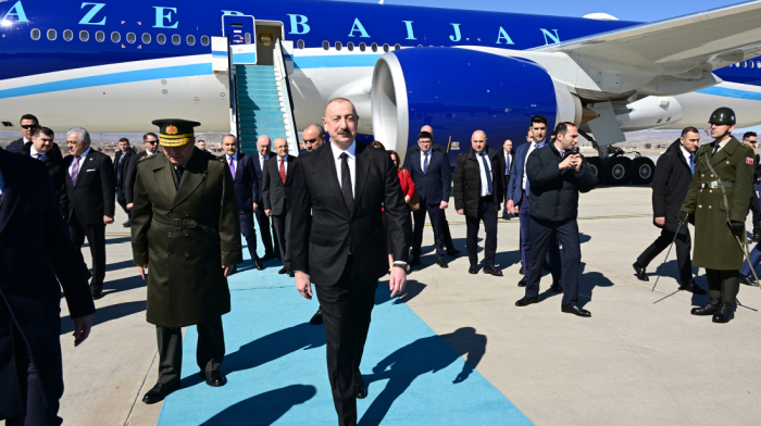 President Ilham Aliyev arrived in Türkiye for working visit