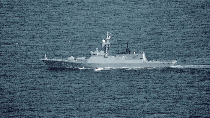 Royal Navy monitors Russian warship as it sails through the Channel