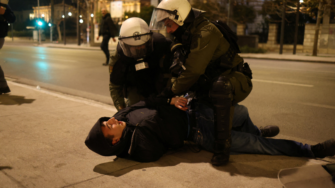 Protests Erupt in Athens as No-Confidence Vote Looms Over Train Disaster