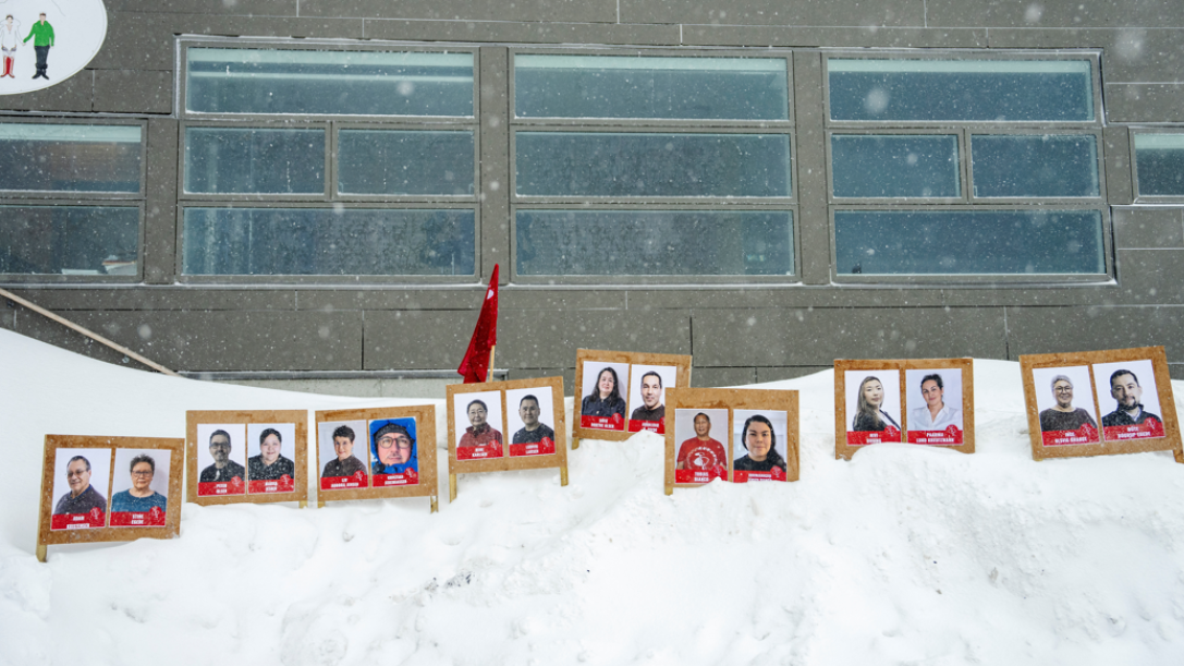 Greenlandic politicians debate in Nuuk before the March 11 general election