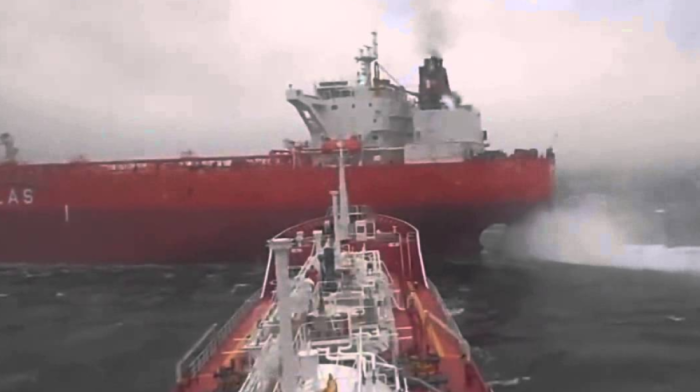 Oil tanker and cargo ship collide in the North Sea