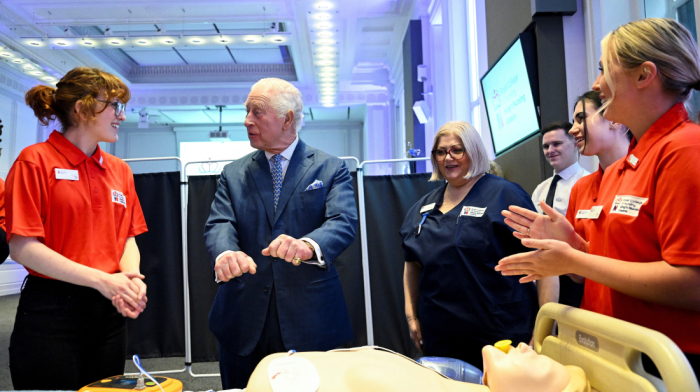 King Charles attends the celebration of the 1,000th Royal College of Nursing King's Nursing Cadet in London