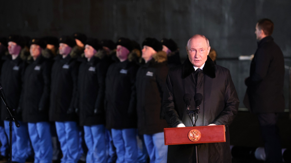 Russian President Putin launches nuclear-powered submarine