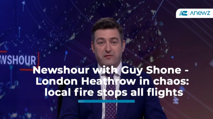 "Newshour with Guy Shone" - London Heathrow in chaos: local fire stops all flights