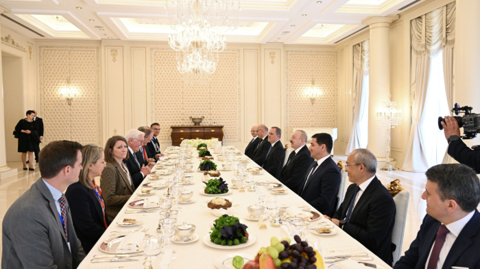 President Ilham Aliyev hosts official luncheon in honor of German President