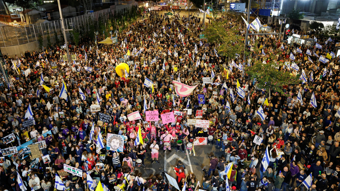 Thousands protest Netanyahu, Gaza conflict in Tel Aviv