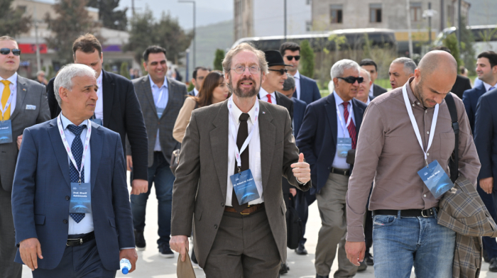 Participants of 7th ADA University Policy Forum arrive in Khankendi