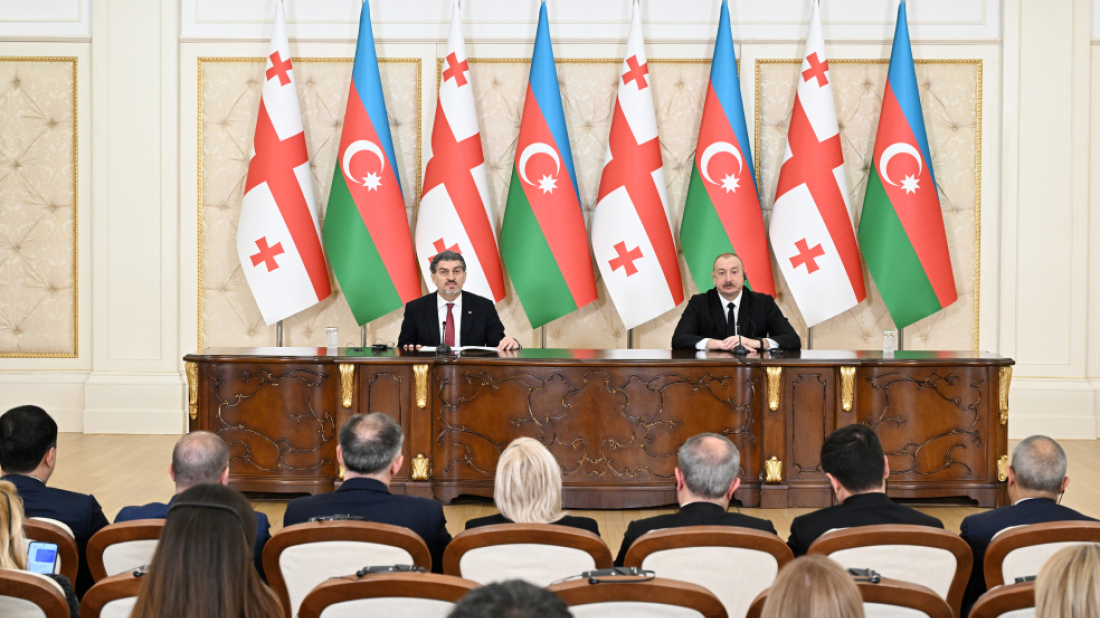 Presidents of Azerbaijan and Georgia made press statements