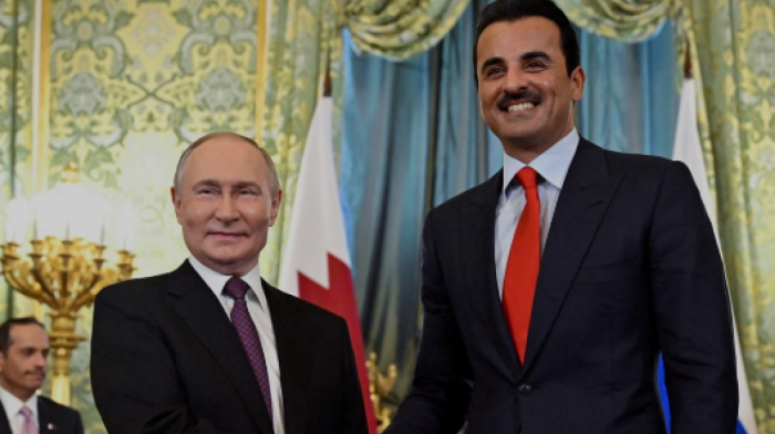 Putin and Qatari emir discuss Syria and Gaza at Moscow talks