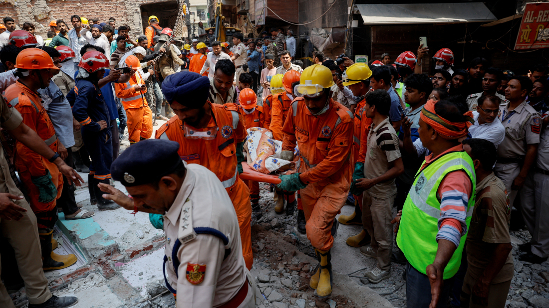 At least 11 dead after building collapse in New Delhi