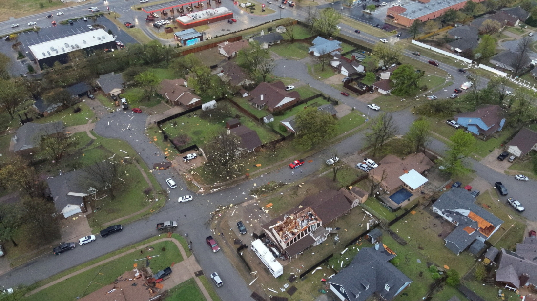 Two dead as storms and floods hit southern U.S.