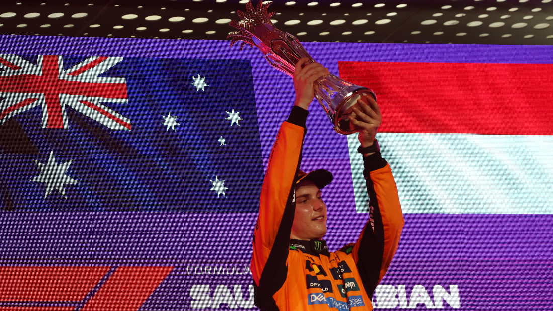 Piastri wins Saudi GP to take F1 lead