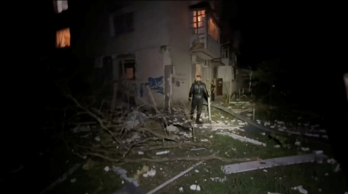 Overnight Russian drone strike sets homes ablaze in Odesa