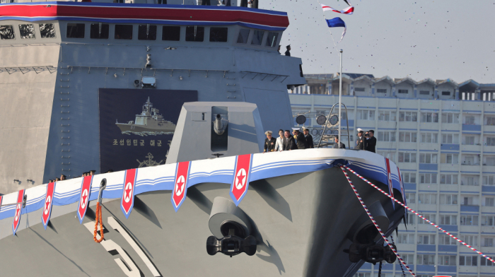 Kim Jong Un unveils "new multipurpose destroyer"