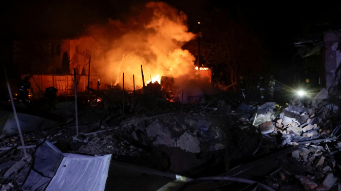 Russian drone attacks on Ukrainian cities of Kharkiv, Dnipro, and Dobropillia