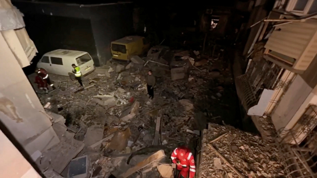 Russian drone attack kills two in Odesa and sparks fires across city