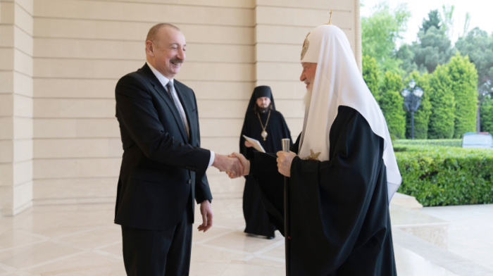 President Ilham Aliyev Meets with Patriarch Kirill