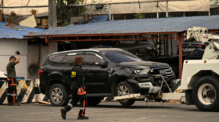 Vehicle crashes into Manila airport entrance, killing two including young girl