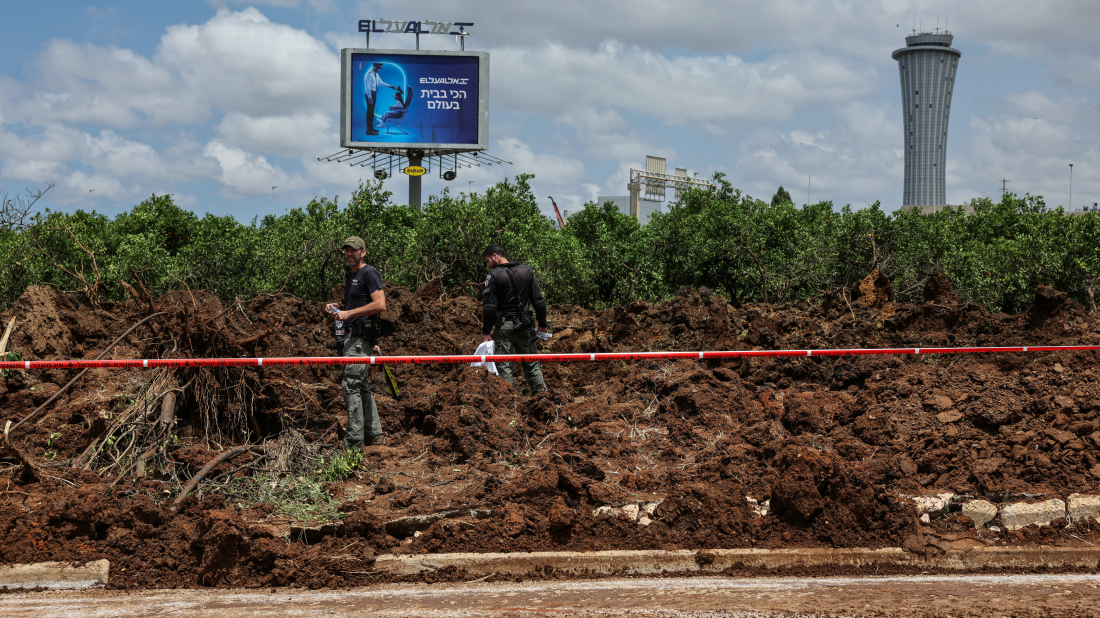 Missile hits Israel’s main airport, eight injured