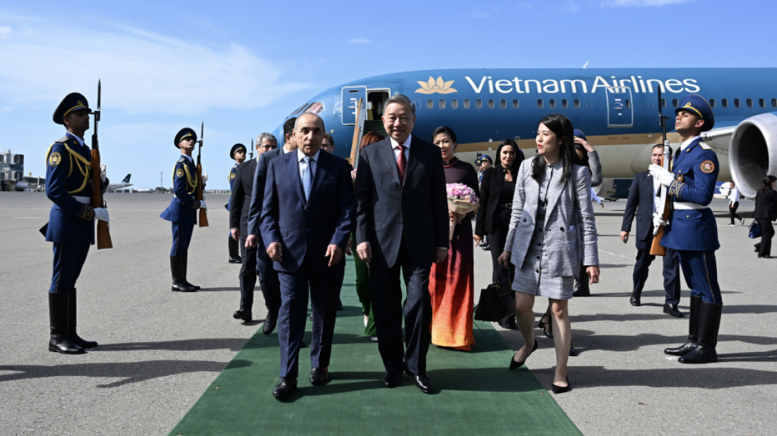 Vietnam’s Communist Party leader arrives in Azerbaijan for state visit